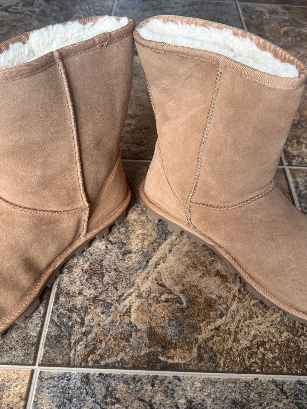 NEW!!! UGG Essential Short Boots- Chestnut tan, Women’s Size 10